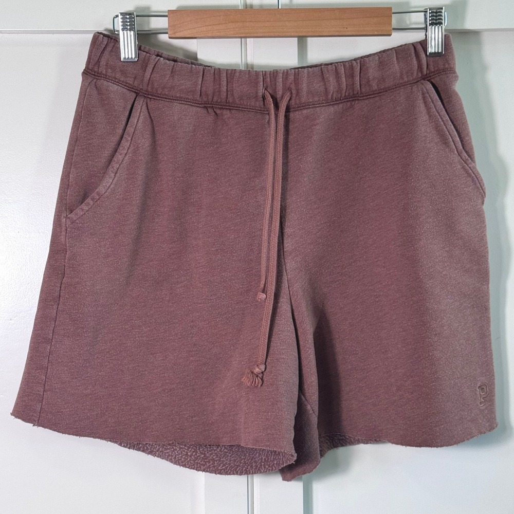 PINK Victoria's Secret Rust Brown French Terry Raw Hem Sweat Shorts High Rise M